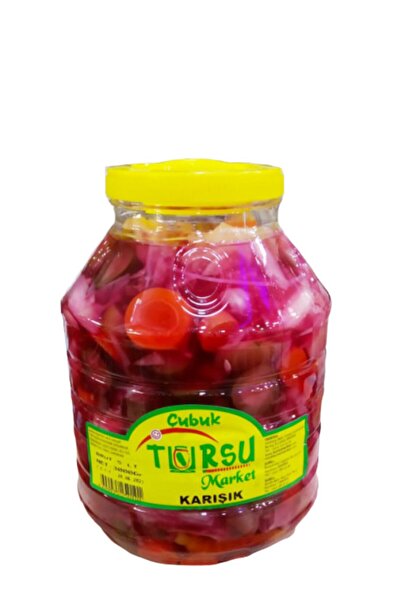 TURŞU MARKET Hakiki Çubuk Özel Kırmızı Pancar Sulu Karışık Turşu 5 Lt