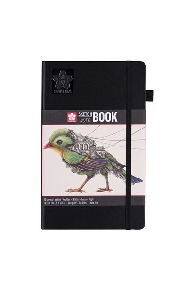 Sakura Sketchbook Hard Cover Sketch Drawing Book Ivory Paper 13x21 Cm.140 Gr.80 Sheets
