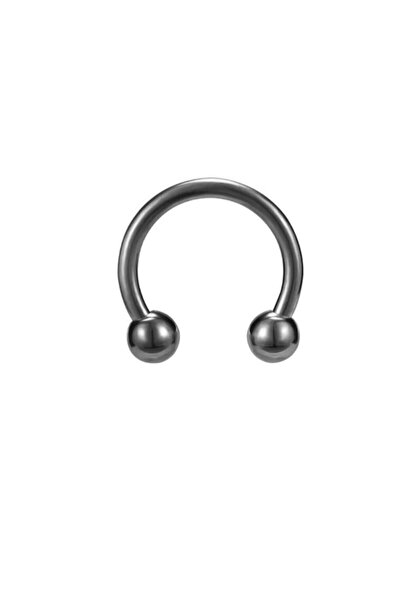 Jaida Moda 316l Cerrahi Çelik 6mm Siyah Renk Top Uçlu Septum Piercing