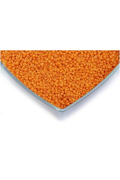 Prestij Boncuk 50 γραμμάρια πορτοκαλί χάντρες άμμου 3 mm
