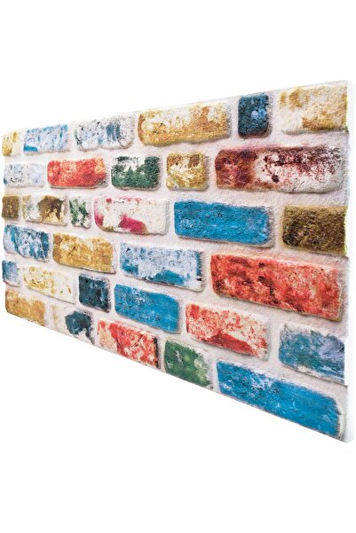Pandekor 5 Adet (2,5M2) X Tuğla Desenli 3 Boyutlu Renkli Strafor Köpük Duvar ...
