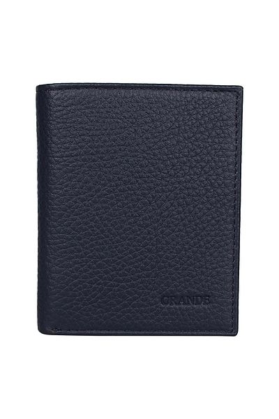 Bagacar Ανδρικό πορτοφόλι 1720 από γνήσιο δέρμα Navy Blue