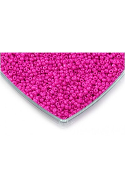 Prestij Boncuk 50 Gram Koyu Pembe Rengi Kum Boncuk 4 Mm