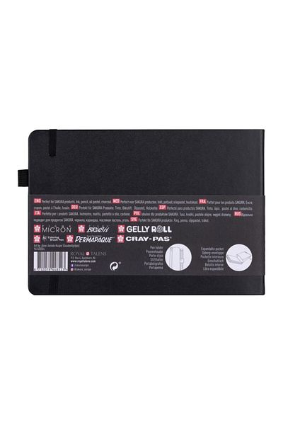 Sakura Sketchbook Hard Cover Sketch Drawing Book Black Leaf 15x21 Cm.140 Gr.80 Sheets