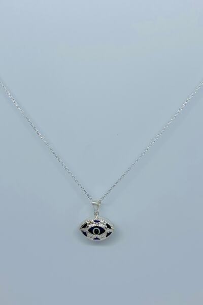 Artuklu Telkari Gümüş Nazar Gözü Kadın Kolye Matg21992-183