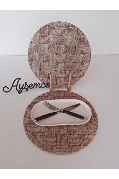 Ayşemce Американський сервіс 2-х супла (цифровий друк на тканині з плетеним в...