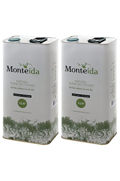 Monteida Olgun Hasat Natürel Sızma Zeytinyağı (SOĞUK SIKIM) 5 L Teneke - 2li Paket