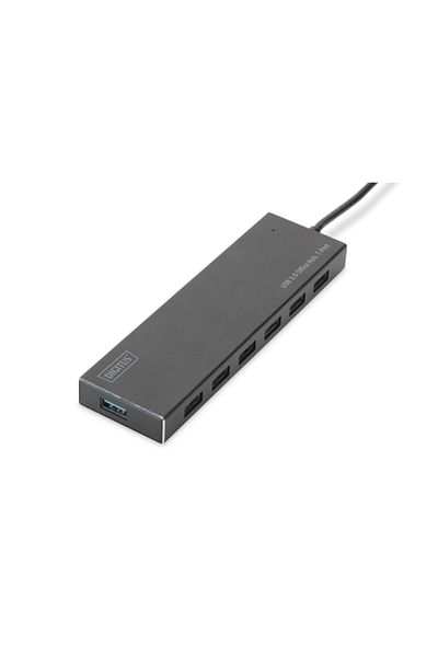 Digitus 7 Port USB 3.0 Office Hub to 5V/3.5A Power Adapter Included, Aluminum
