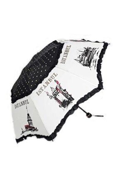 Marlux Kadın Siyah Beyaz Şemsiye