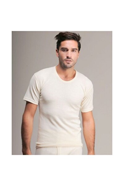 Hasyün Ανδρικό δερμάτινο κοντομάνικο μάλλινο εσώρουχο