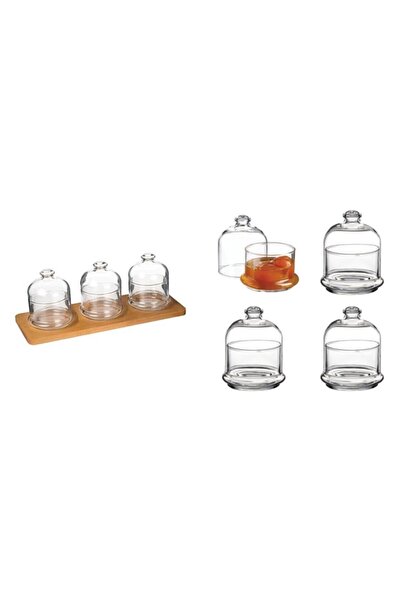 Paşabahçe Lüks Kahvaltılık Sunum Seti Reçellik Tereyağlık Saklama Kabı Seti