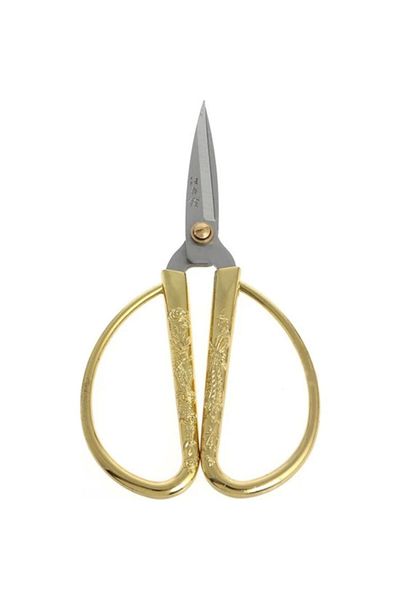 BALIM ÖRGÜ EVİ Gold Color Decorative Vintage Embroidery Scissors 15 Cm