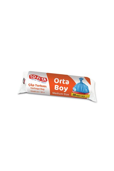 TO-Fİ-TA toptanfiyattarifesi Pack of 20 Medium Garbage Bags - 55x60 cm