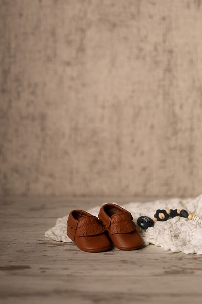 Li Puna Baby Brown Dani Series Tan Leather First Step Shoes