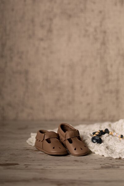 Li Puna Bebek Kahverengi Nena Serisi Kahve Deri İlk Adım Ayakkabısı