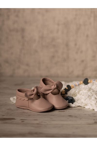 Li Puna Baby Pink Luz Series Genuine Leather First Step Shoes