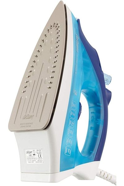 Arzum 2400 W Steam Iron, Ceramic Soleplate and Blue Color