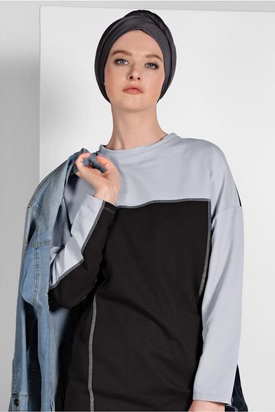 TRENDTESETTÜR Γυναικεία Γκρι Δίχρωμη Φόρμα 238