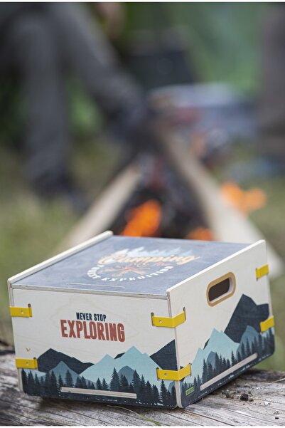 Wodiza Moraıne Ahşap Saklama Kutusu 27cm X 27cm X 16cm Dolap Içi Düzenleyici