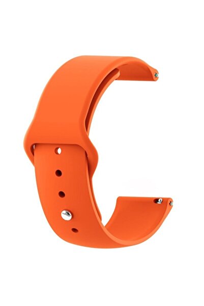Gpack Oppo Watch 46mm Kordon Mat Düz Renkli Silikon Turuncu