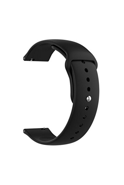 Gpack Oppo Watch 46mm Kordon Mat Düz Renkli Silikon Siyah