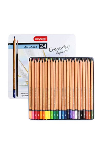 Bruynzeel Expression Aquarelle 24 Color Dry-Water Pencil Set