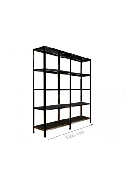 Mekoraf Mat Siyah Çift Ünite  43x93x250cm 12 Katlı