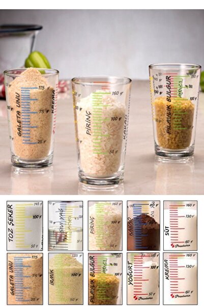 LifeÇarşı مجموعة أردا تركمان مكونة من 6 أكواب قياس