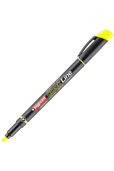 Bigpoint Highlighter Pocket Type Yellow Box of 12
