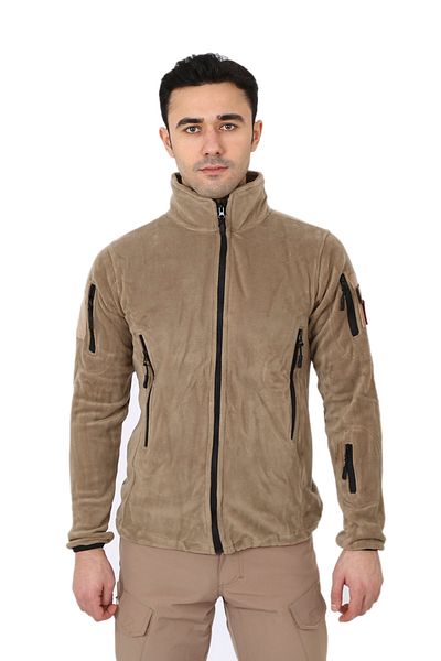 Asker Marketi Beige Tactical Fleece Cardigan - Military Outdoor Fleece