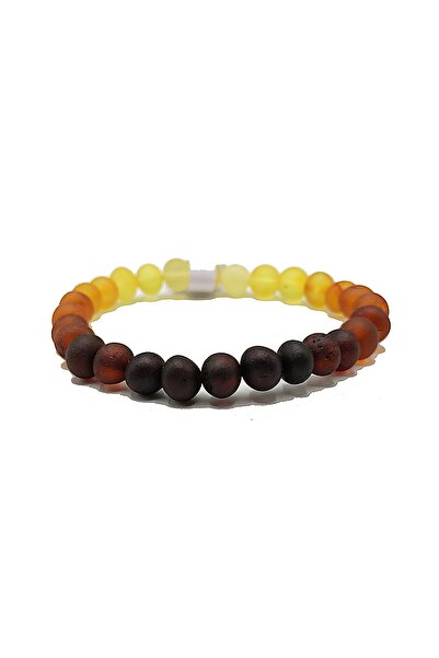 Modalyon Certified Natural Matte Drop Amber Adult Bracelet Men Women Rainbow ...