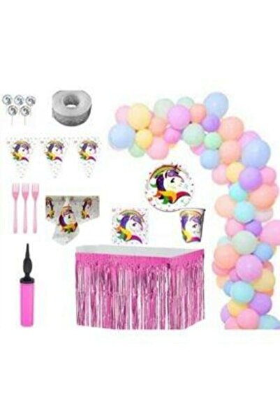 Happyland مجموعة حفلات عيد ميلاد فاخرة لـ 16 شخصًا من يونيكورن