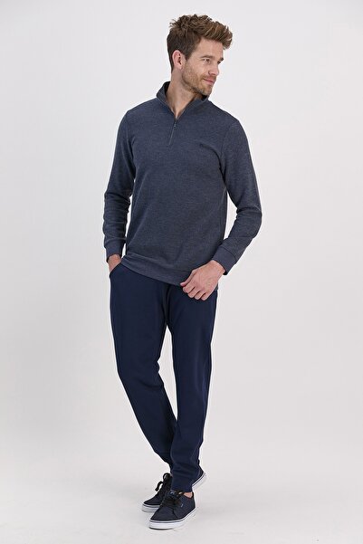 Arnetta Erkek Uzun Kol Yarım Fermuarlı Pijama Takımı (battal Beden Vardır)