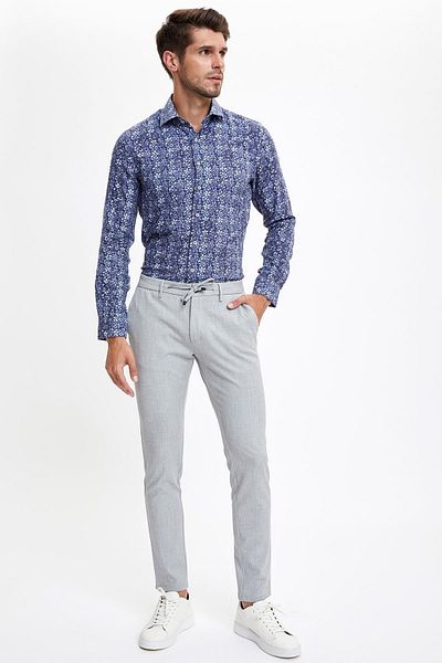 DeFacto Cămașă Slim Fit cu modele florale