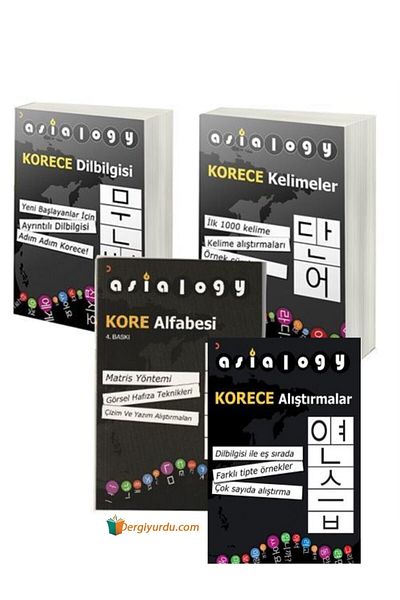 Cinius Yayınları Korean Words, Alphabet. Grammar And Exercises 4 Book Set & Books That Teach Korean