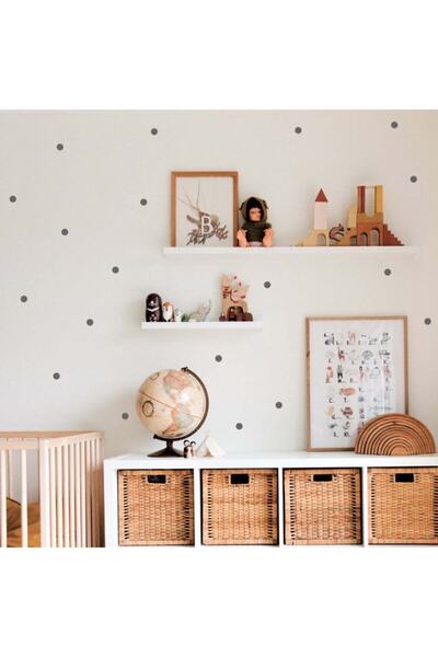 Sticker Sepetim Puantiye Yuvarlak 3 Cm 100 Çok Amaçlı Duvar Sticker Seti