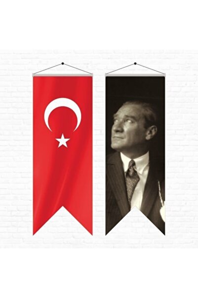 Özgüvenal Atatürk Posteri Ve Türk Bayrağı Kırlangıç 50x150 cm