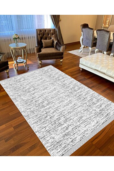 NaRStore Home Decoser Nova 4029 Düz Gri Kaymaz Yıkanabilir Kilim