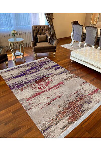 NaRStore Home Decoser Nova 4025 Mor Pembe Kaymaz Yıkanabilir Kilim