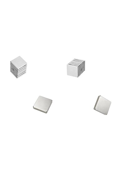 CEKSAN Neodyum Mıknatıs 15x15x2mm Kare Kuvvetli Mıknatıs 4 Adet