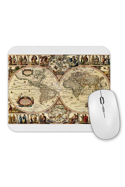 Baskı Dükkanı Παλιός Παγκόσμιος Χάρτης 2 Mouse Pad.jpg