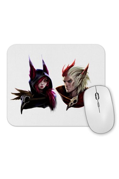 Baskı Dükkanı Mouse Pad Xayah și Rakan