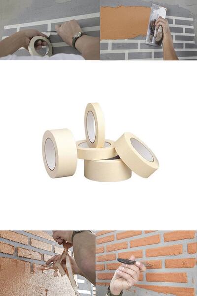 Genel Markalar Maskeleme Bandı Kağıt Bant Boya Bandı 1 Adet Gönderilir 36 mm x 25 m