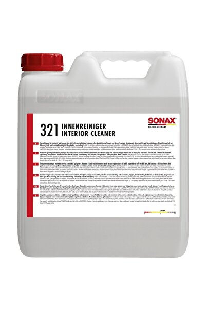Sonax Profesyonel Araç Içi Temizleyici 10 lt