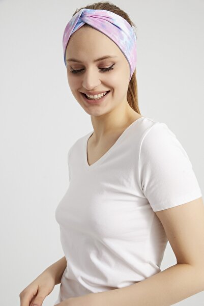 Butikgiz Batik Aqua, Boutique Design Women's Bandana Hair Band, Extra Soft, Flexible, Natural, Combed Cotton