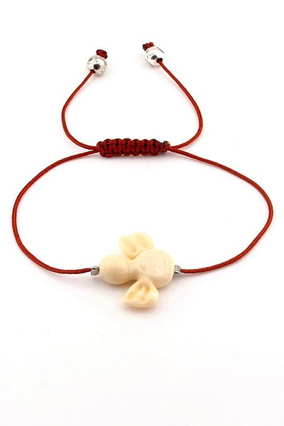 Solfera Angel Murano Glass Macrame Knitted Women's Bracelet Bl157