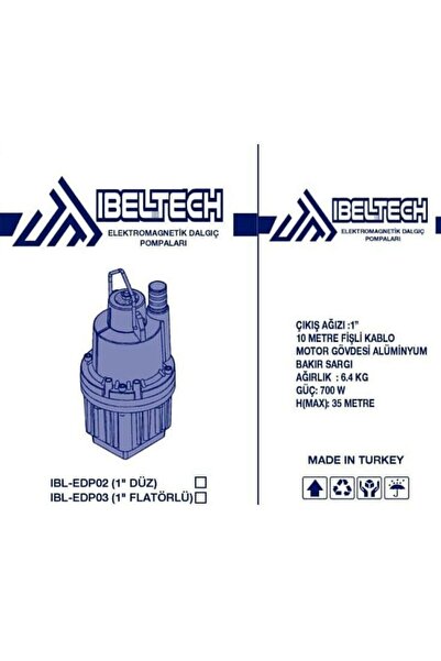 STAXX POWER Germany Titreşimli Dalgıç Pompa Seti 1'' Düz Dalgıç Pompa Seti 50mt Su Basınc