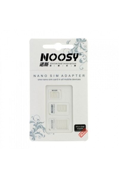 NOOSY White Nano and Micro Sim Card Adapter