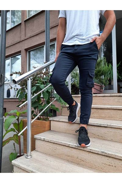 Tarz Cool Ανδρικό παντελόνι Jogger με ελαστικό πόδι σε χρώμα Anthracite