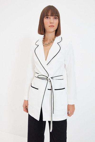 Trendyol Collection Blazer - Ecru - Regular Fit